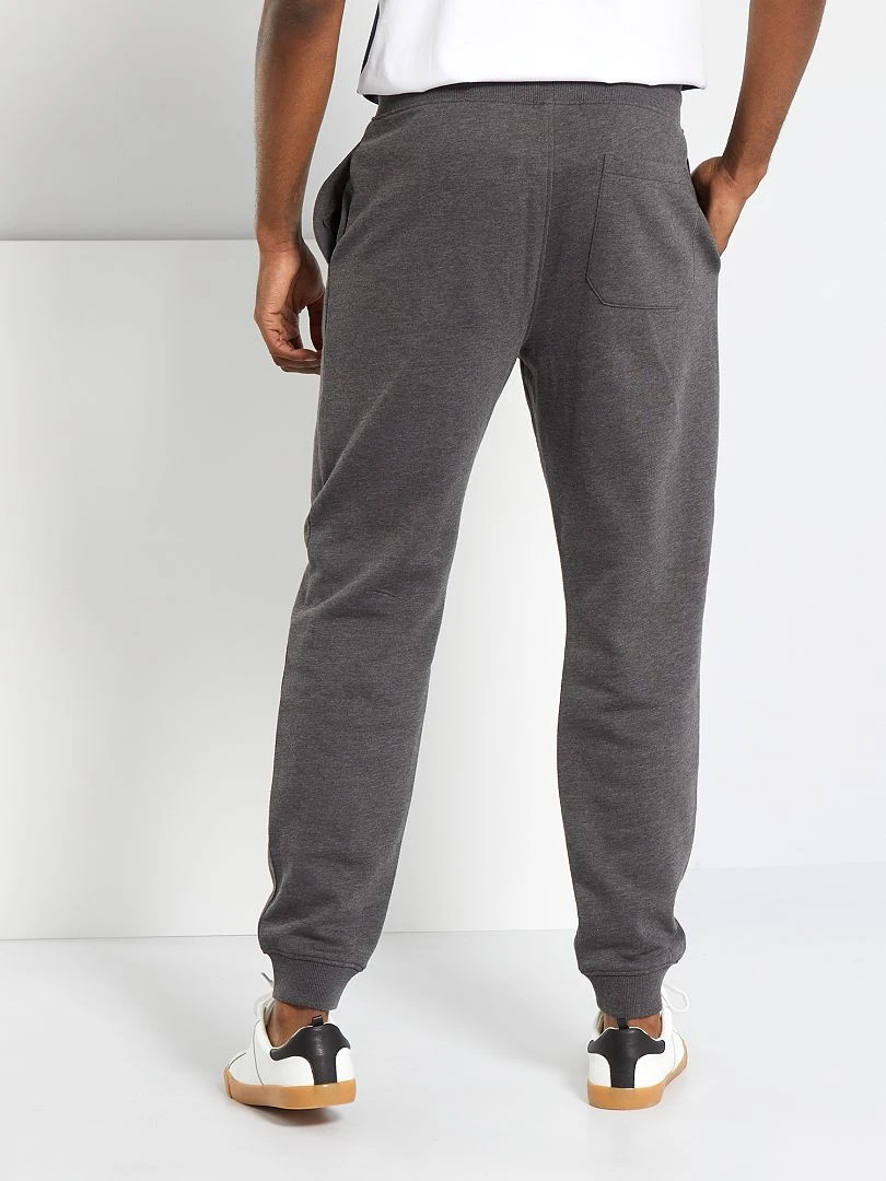 Pantalon uni en molleton   anthracite