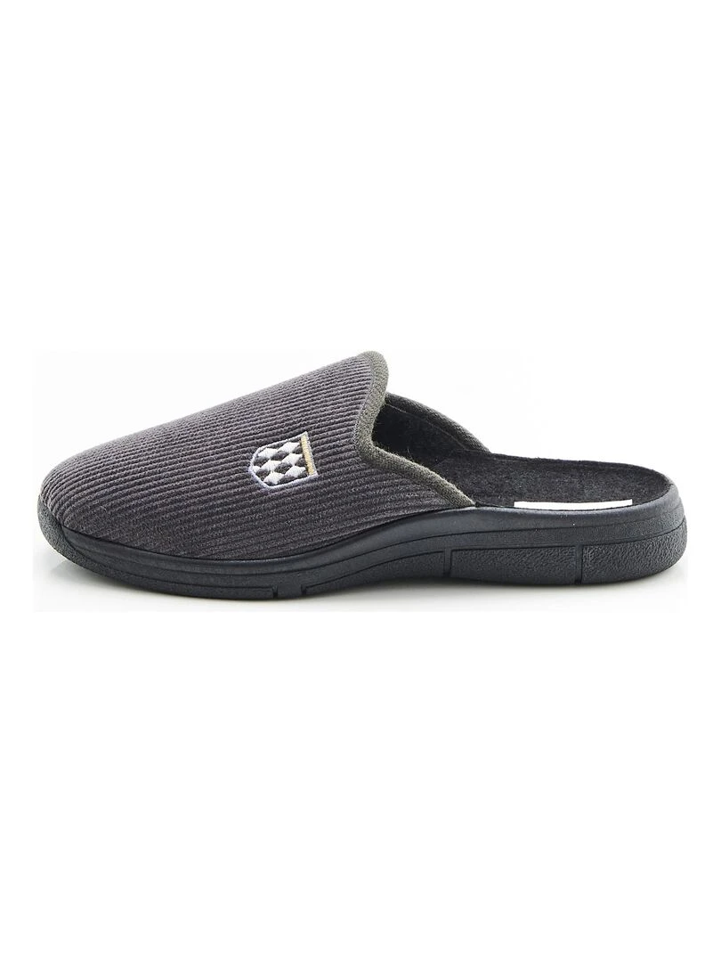 Mules velours Damart Gris