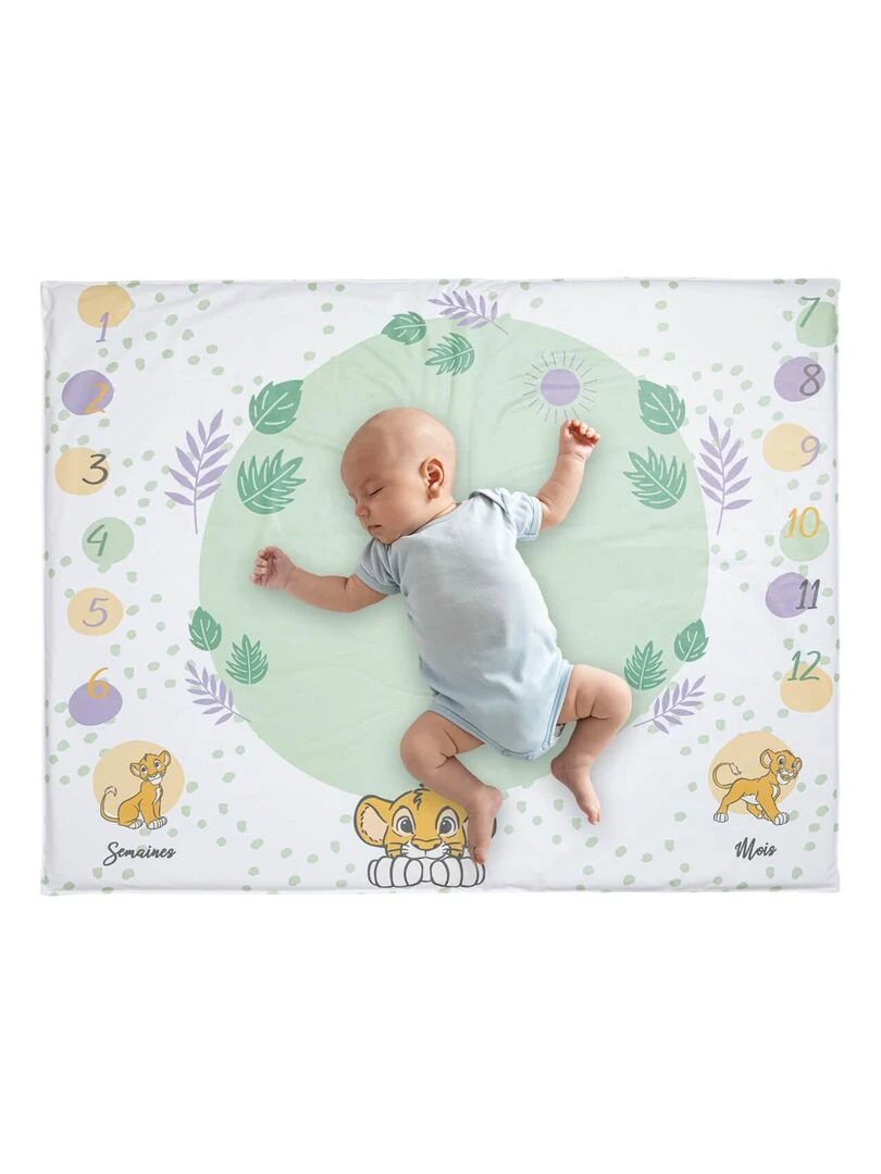 Tapis de jeu en PVC 72x92 cm avec étapes bébé Roi Lion Cosy Time Vert tilleul