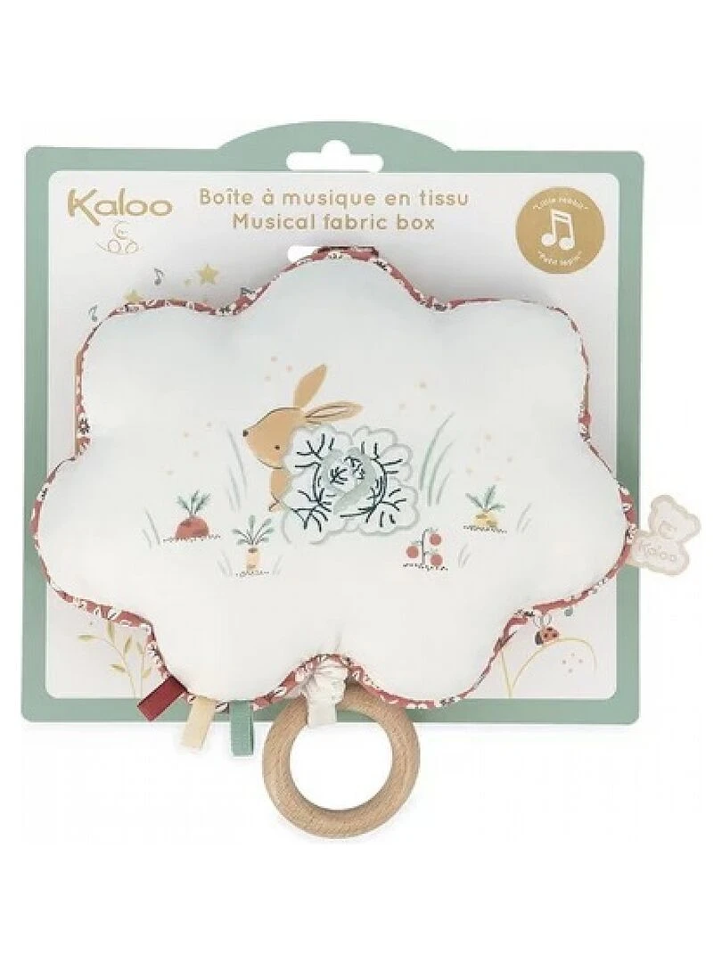 Mobile Musical En Tissu Mon Petit Lapin (15 Cm)   Rouge