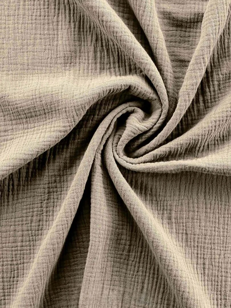 Parure 3 pièces Gaze de Coton Beige sable