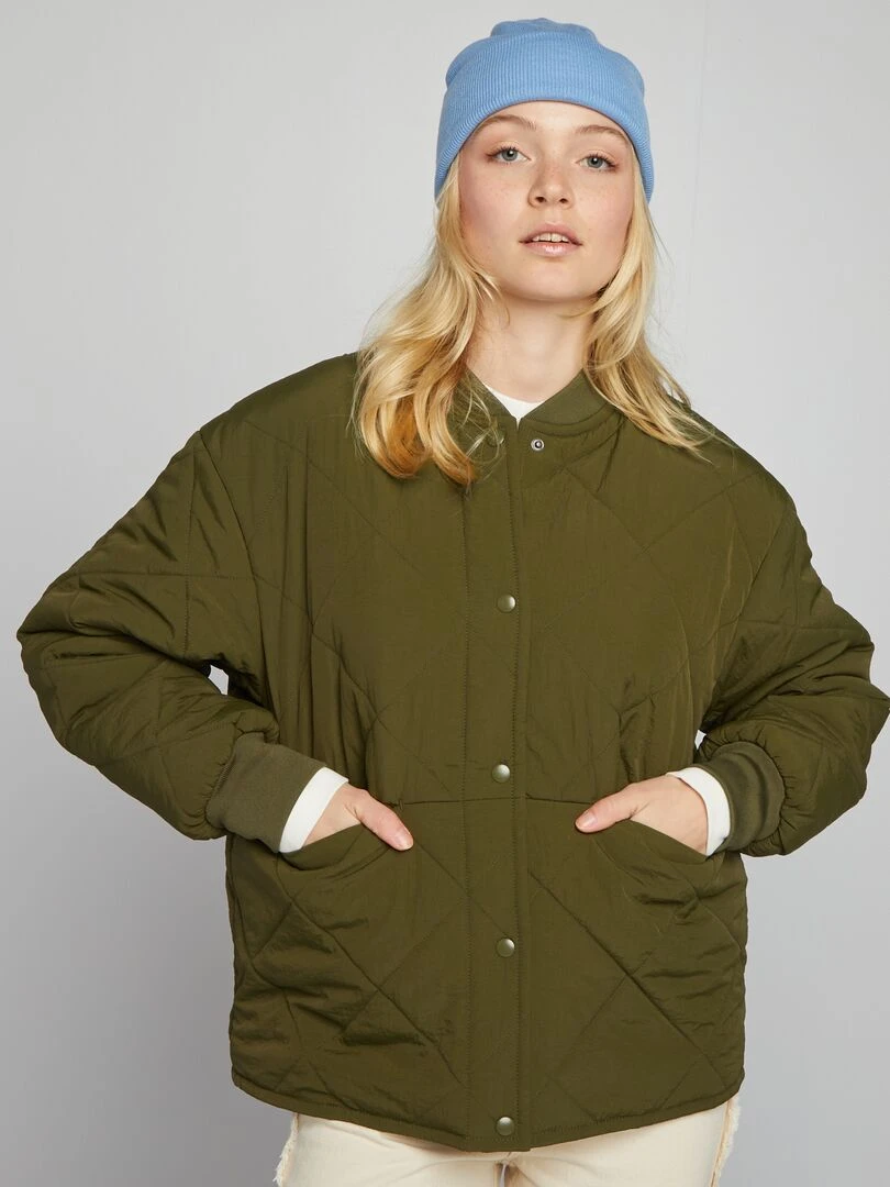 Blouson matelassé   Kaki