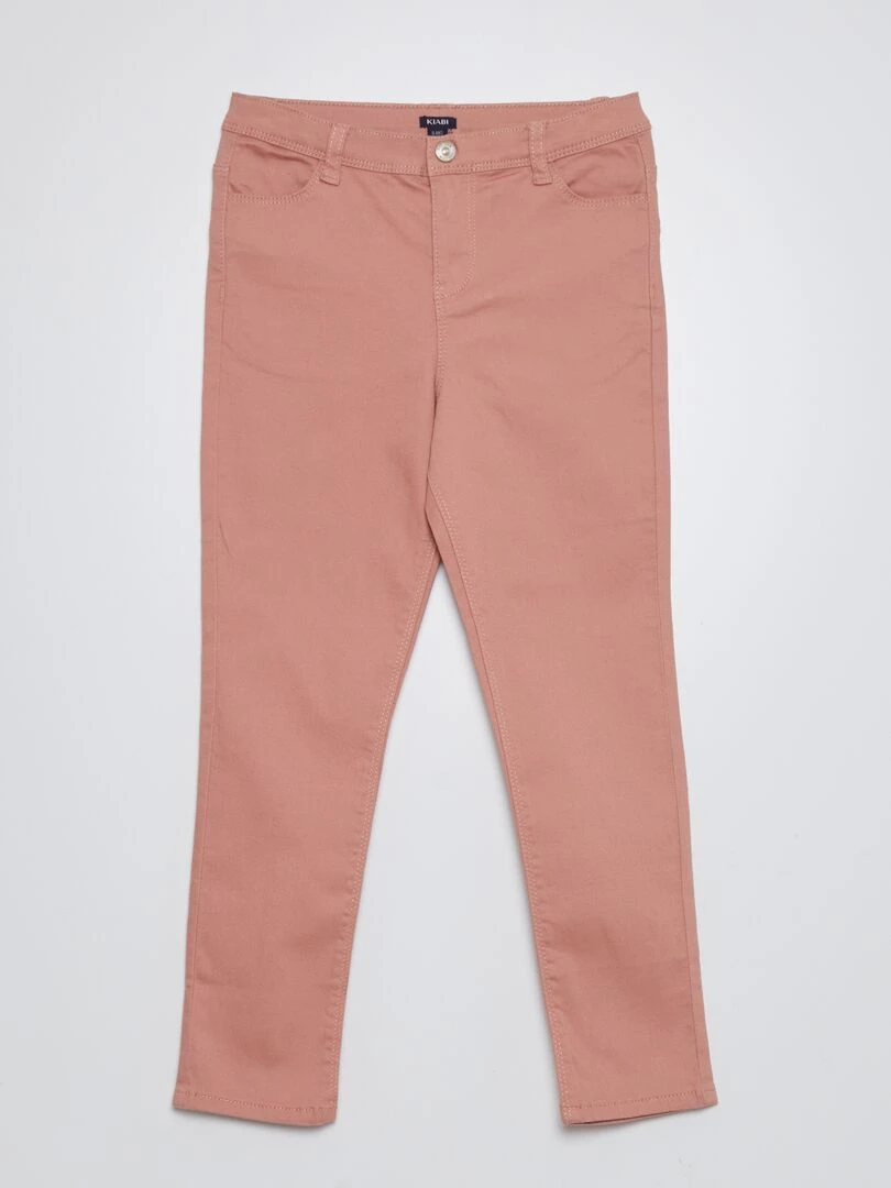 Jean stretch Coupe + confortable rose