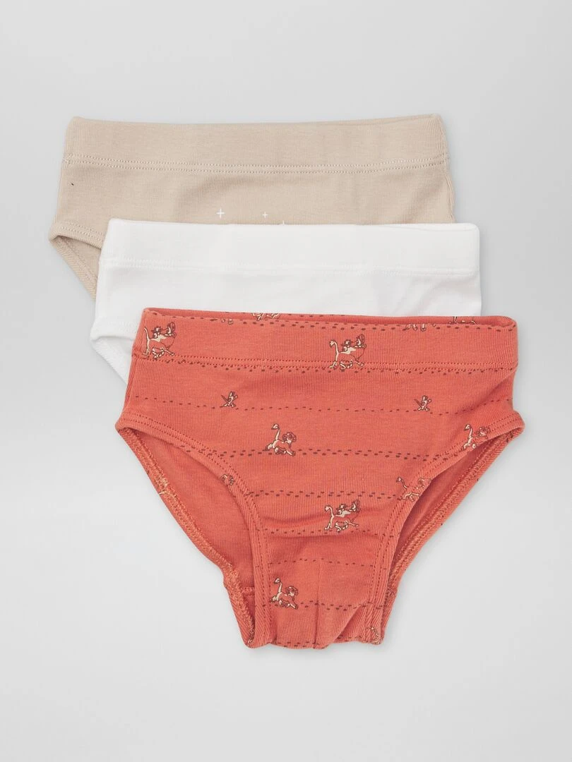 Lot de 3 slips 'Simba' de 'Disney' Orange