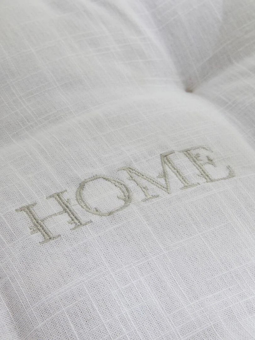 Coussin de sol avec broderies 'CHARME' 'TODAY'   Gris