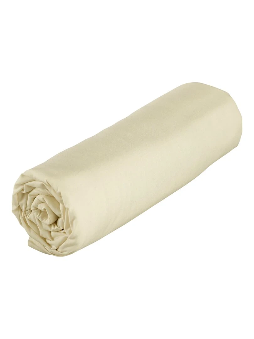 Drap dousse lit bébé 60x120 cm 100% coton Bio 'P'tit Basile' Ecru