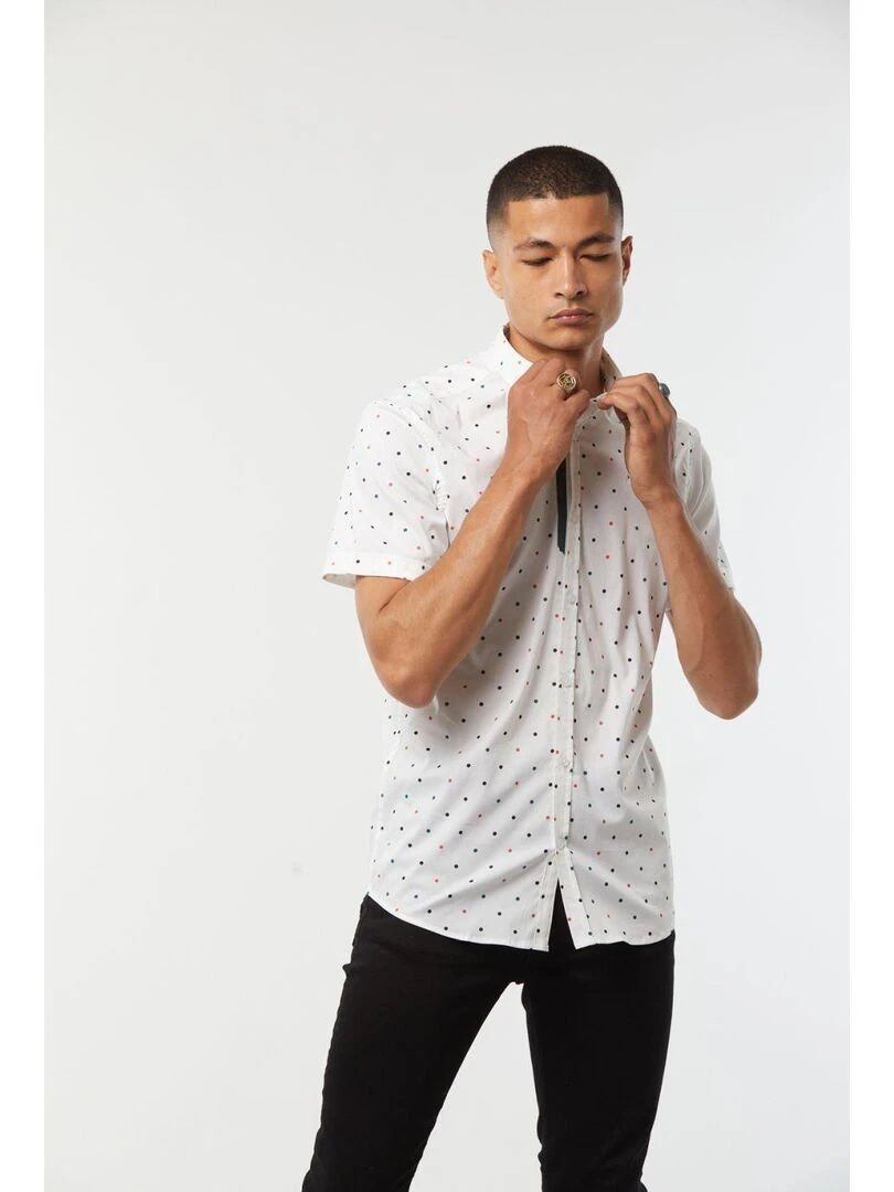 Lee Cooper   Chemise manches courtes coton regular DREK   Blanc