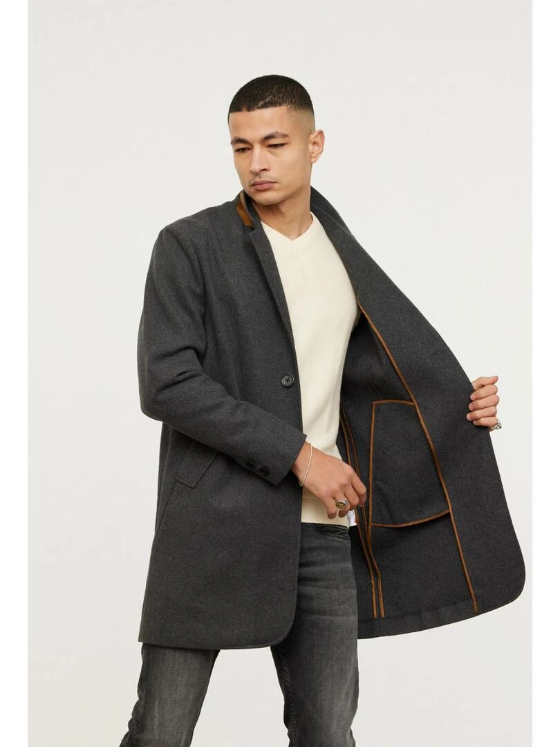 Lee Cooper Manteau manches longues polyester slim FROMBE gris anthracite