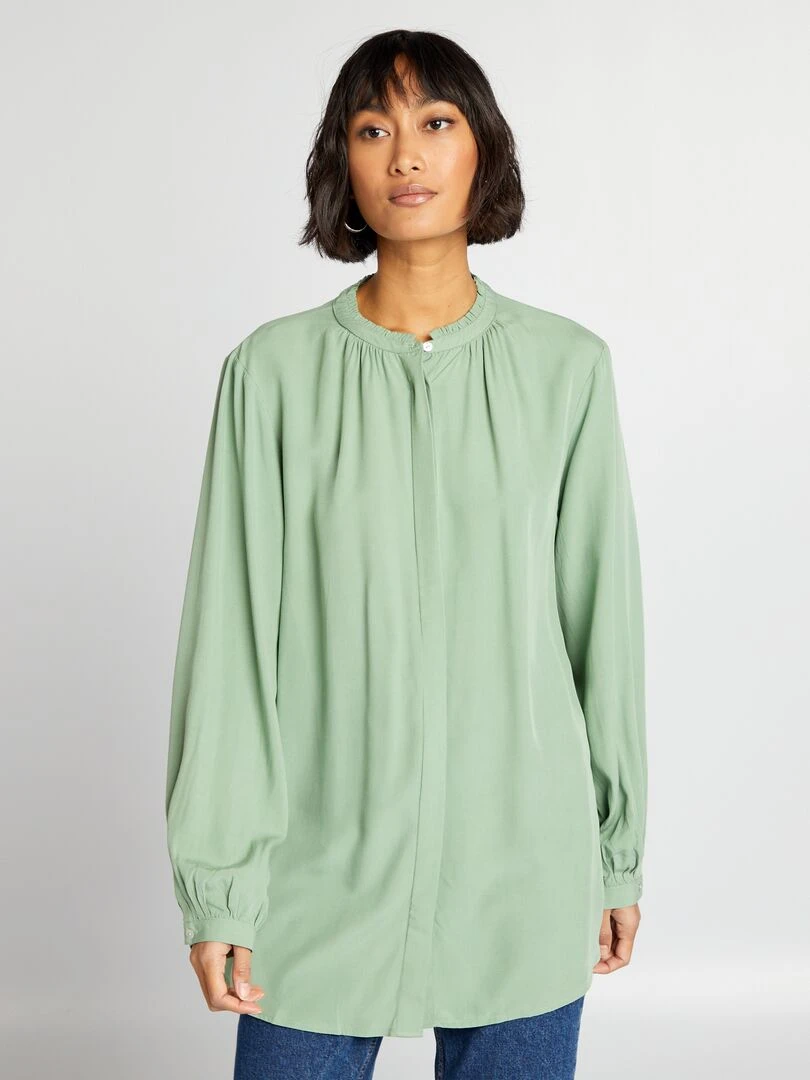 Chemisier à col mao   Vert