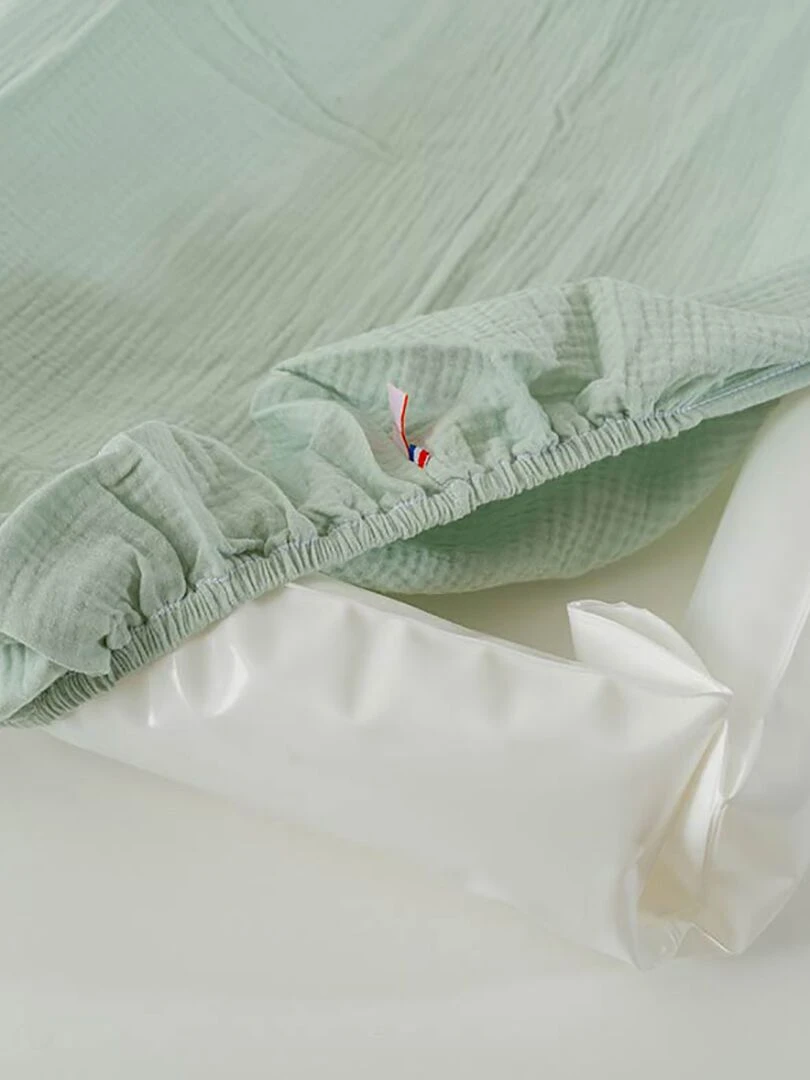 Housse de Matelas à Langer en Coton Bio Vert   Vert