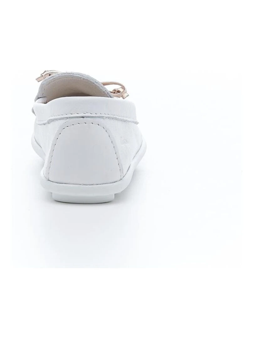 Bateau Cuir Mokine   Blanc