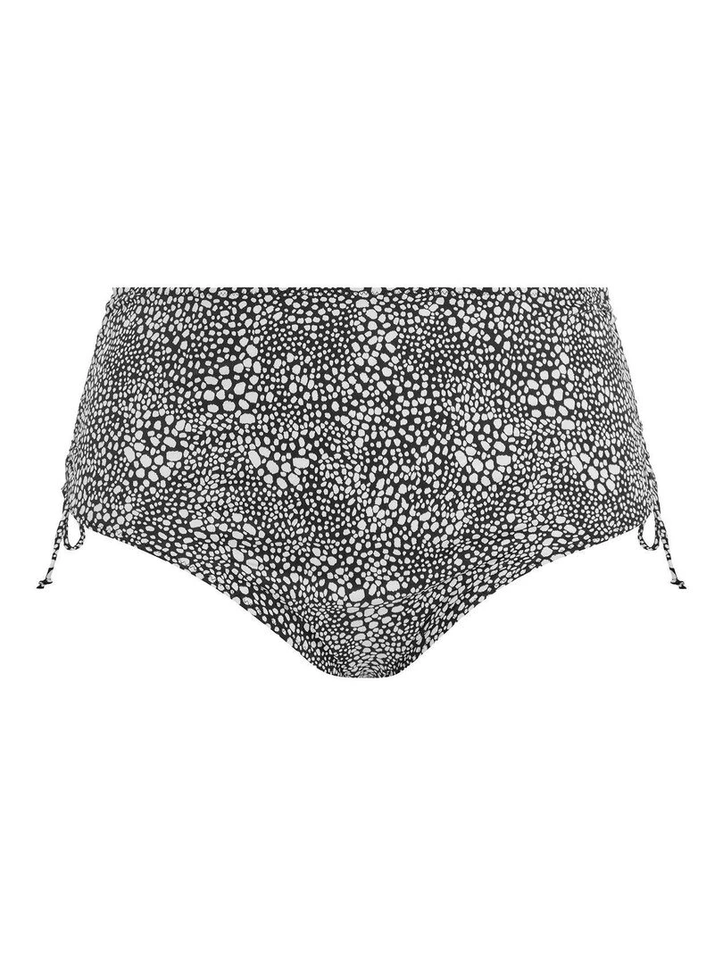 Bas de maillot ajustable taille haute Pebble cove   Noir