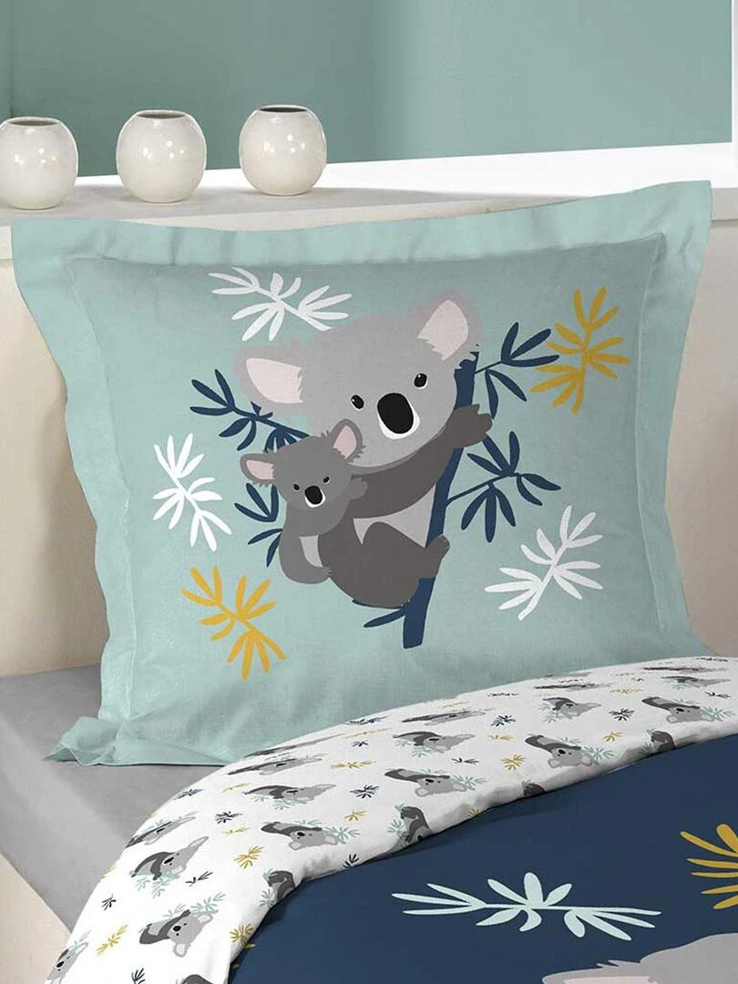 Parure de couette enfant koala Bleu marine