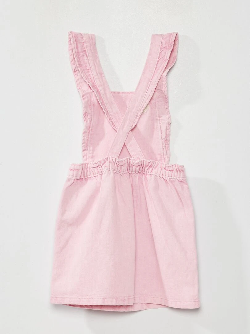 Robe salopette en jean Rose
