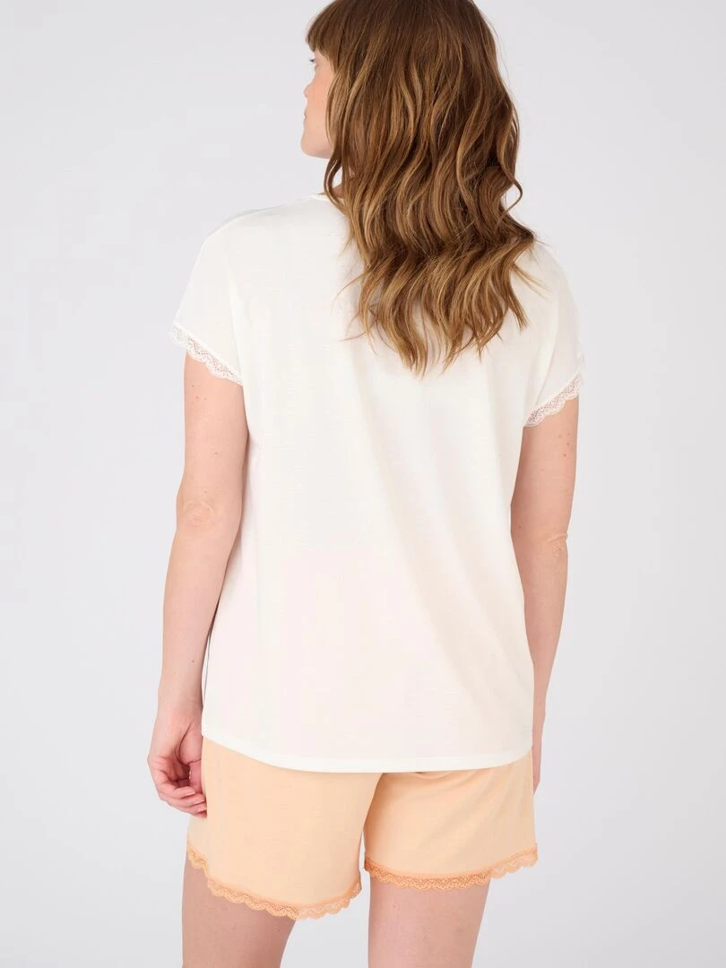 Pyjashort maille jersey Climatyl    Damart   Blanc