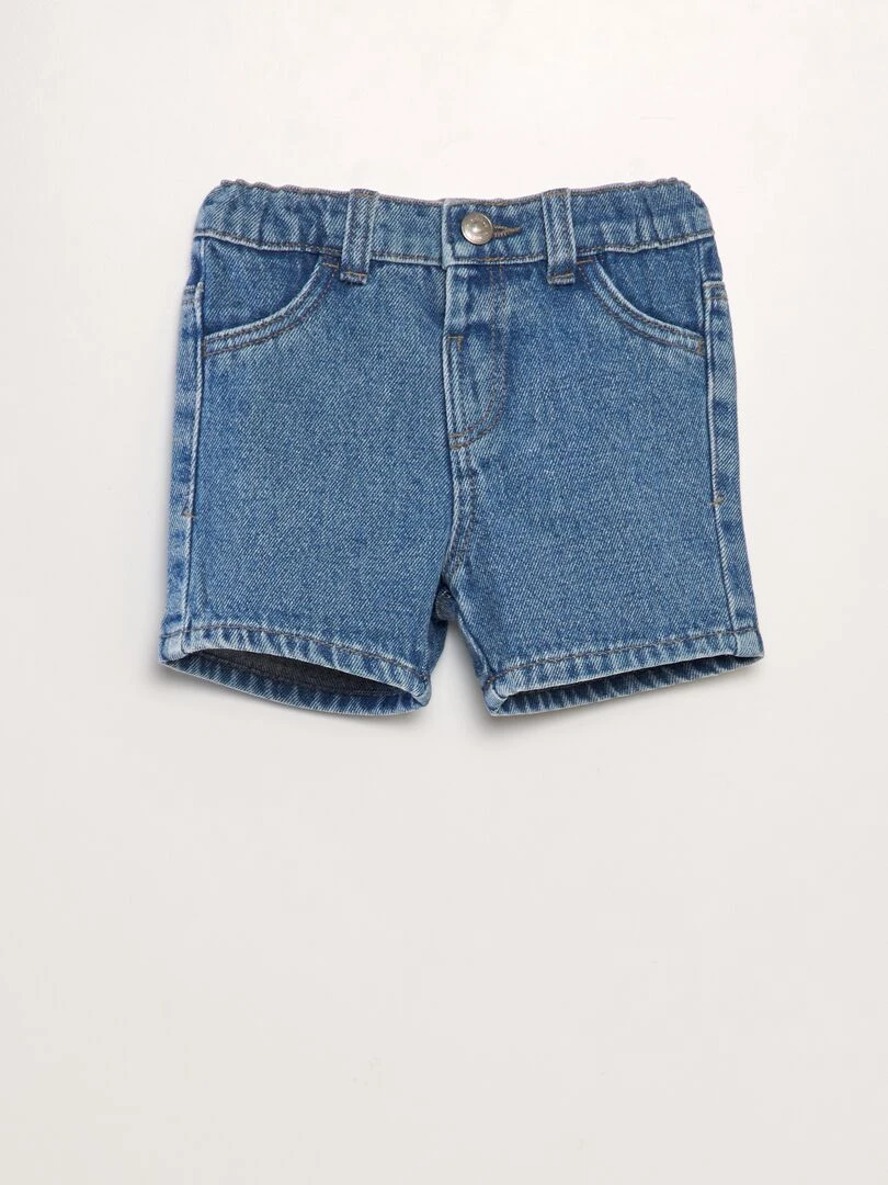 Ensemble combishort + t shirt   2 pièces   Bleu fleur