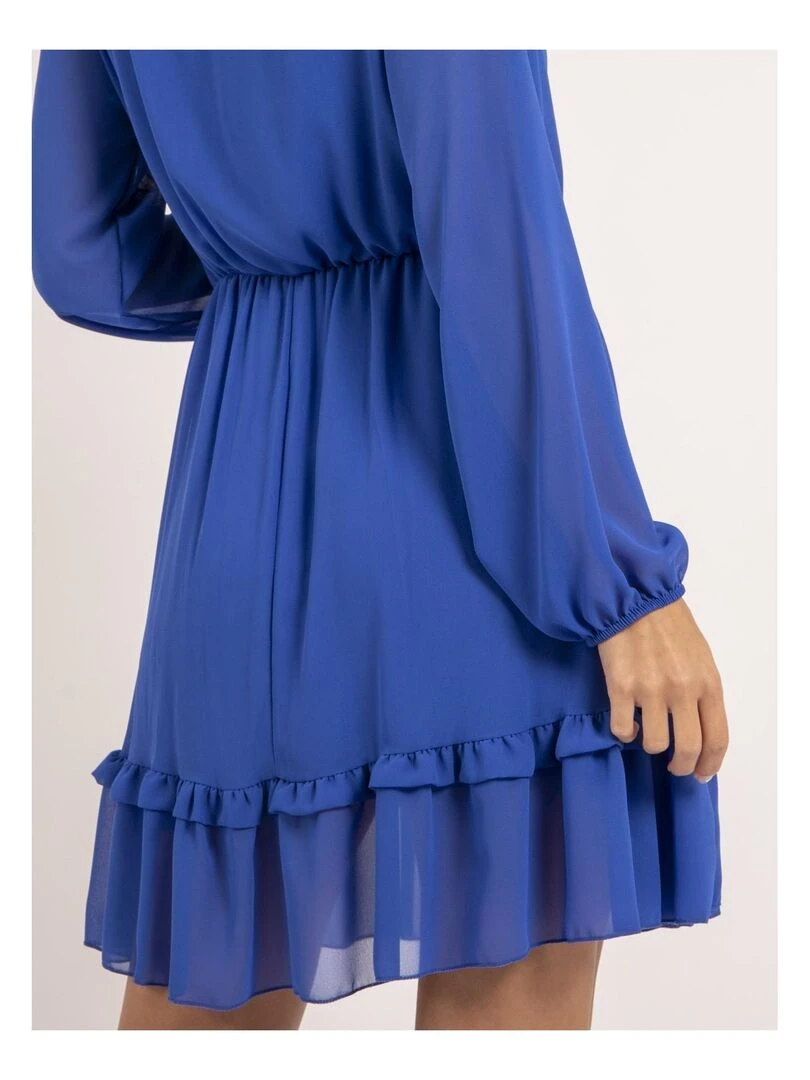 Robe courte IOLANDE   Bleu roi