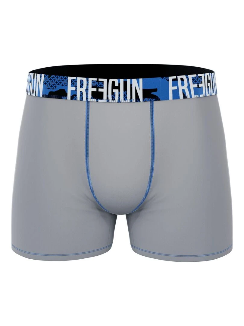 Lot de 4 boxers homme en coton Freegun   Noir