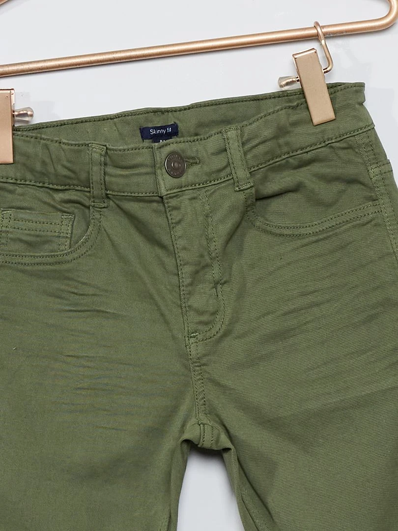 Jean skinny à 5 poches   vert foncé