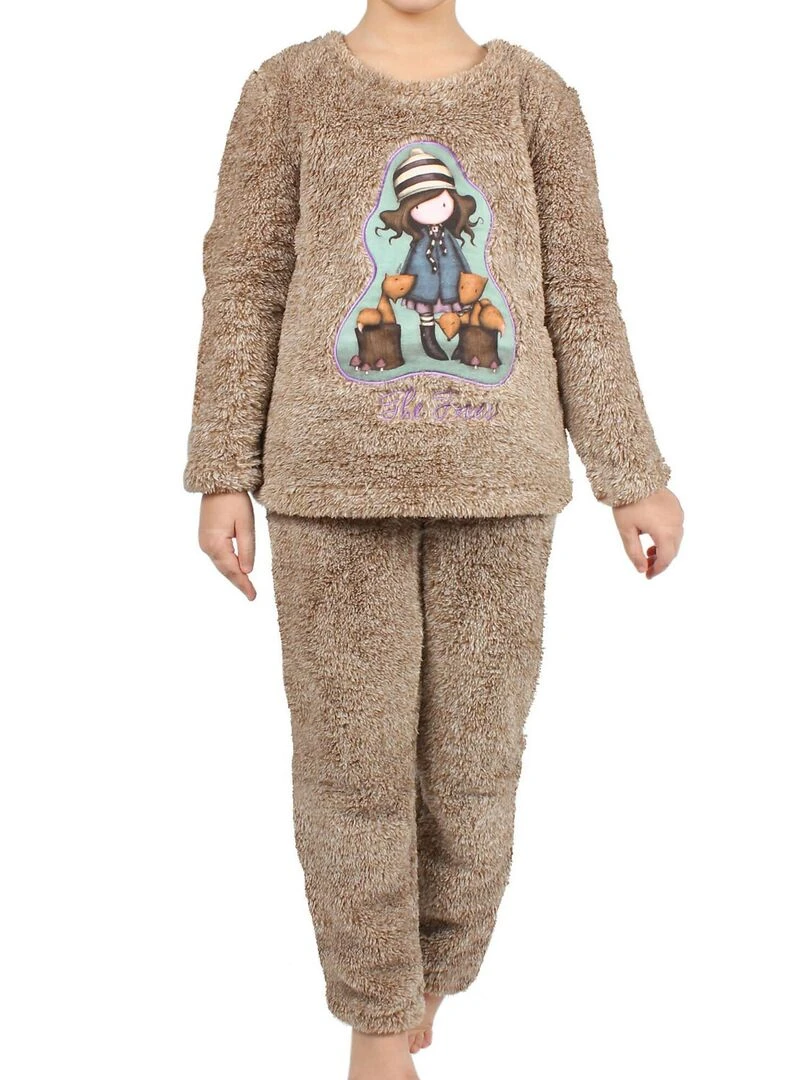 Pyjama manches longues pantalon Corel The Foxes marron Marron