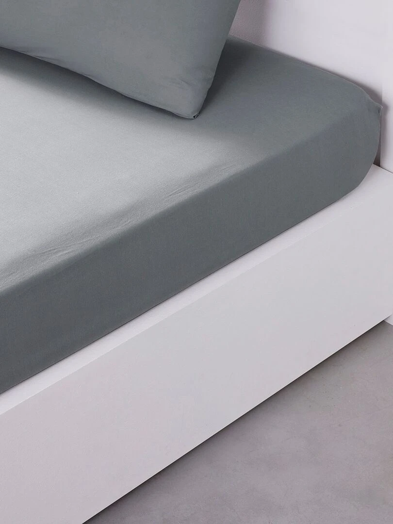 Drap housse 'ORGANIC' 'TODAY' Gris