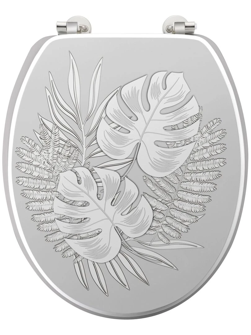 Abattant WC 37.5 x 46 cm Feuilles d ambre Blanc