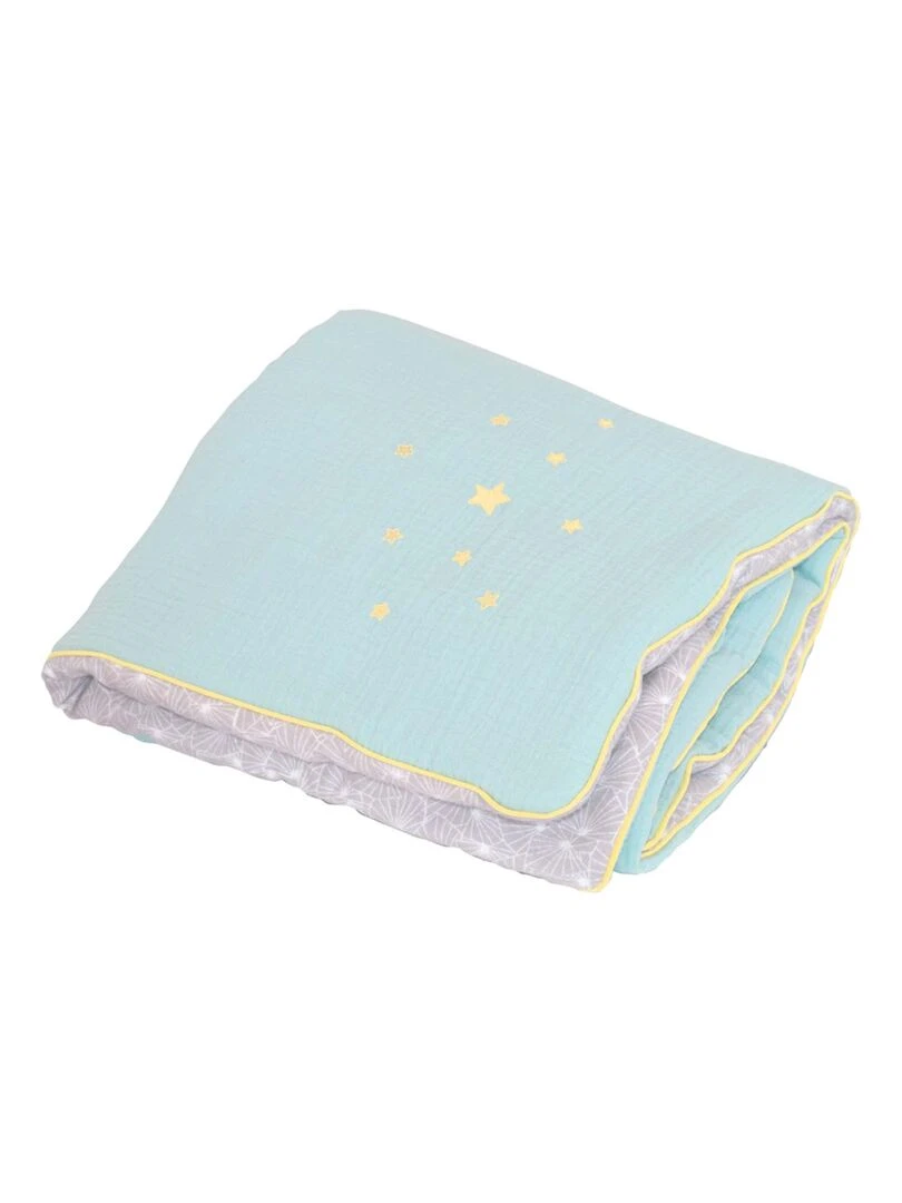Couverture réversible Demi Lune Bleu