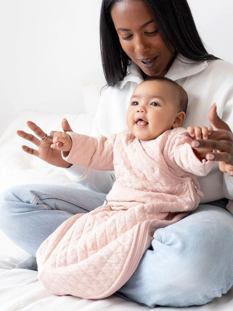 Bemini Gigoteuse  avec moufles Pady quilted jersey   Rose clair