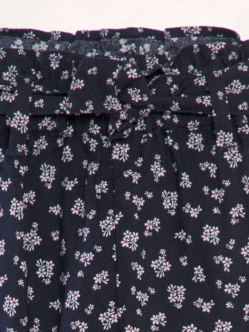 Pantalon sarouel à motif   Marine