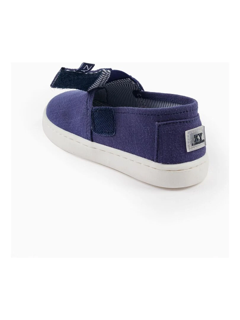 Espadrilles en tissu pour bébé garçon  CÉRÉMONIE   Bleu foncé