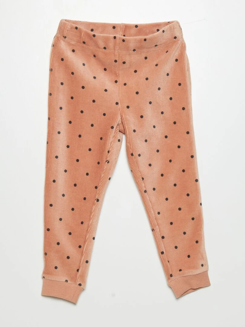 Ensemble de pyjama à motif   2 pièces   Marron