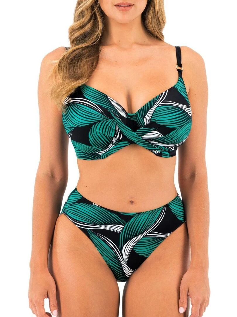 Haut de maillot de bain twisté Saint Lucia Noir