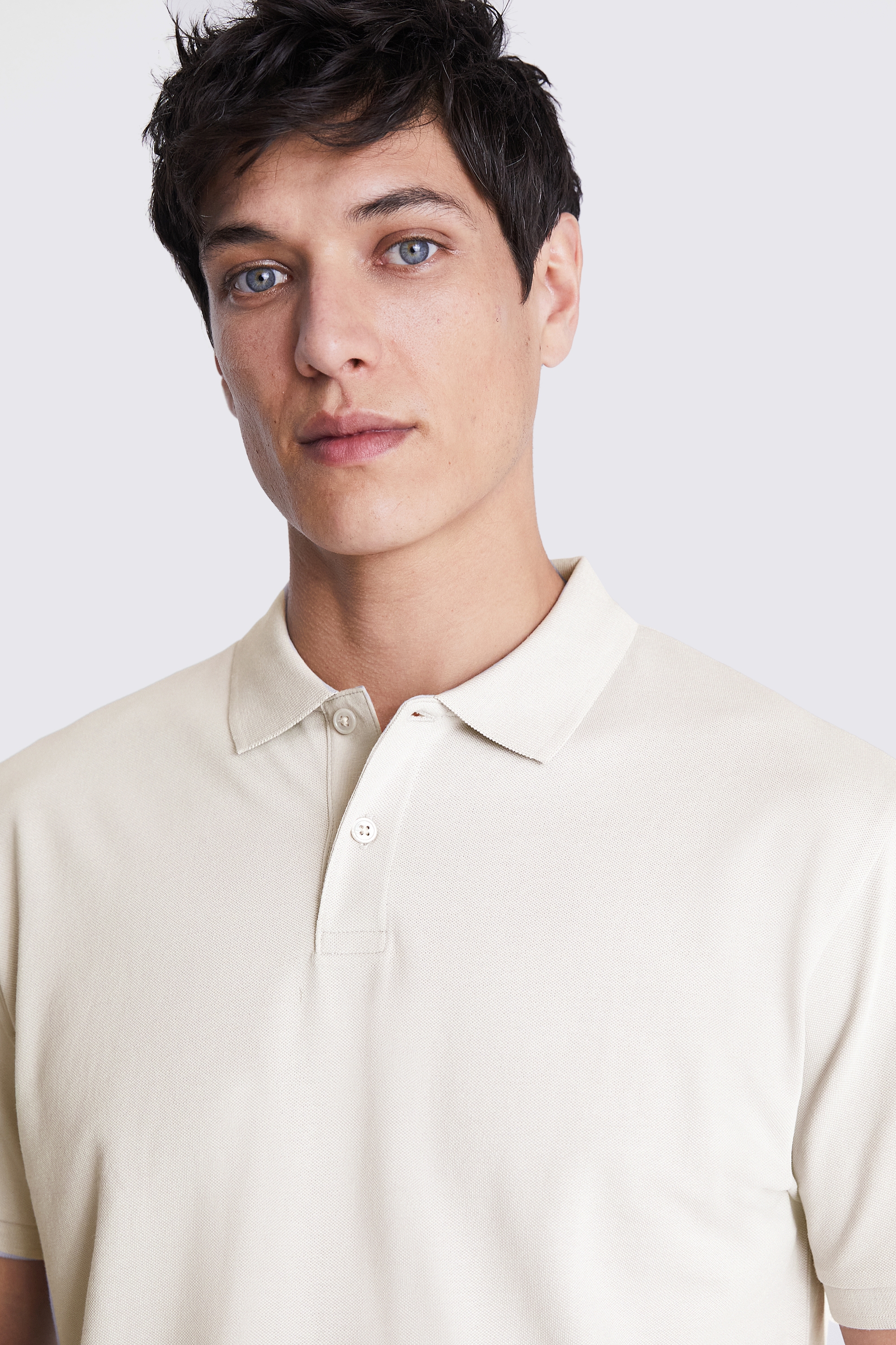 Ecru Terry Towelling Skipper Polo   Buy Online at Moss