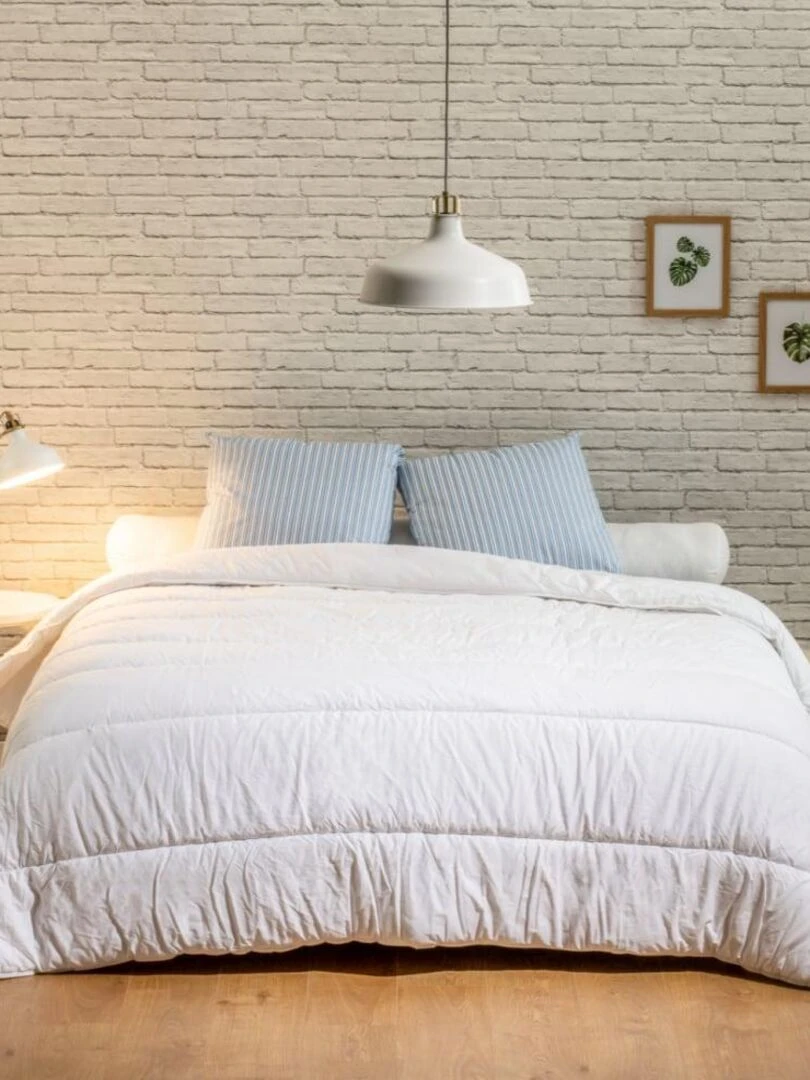 Bleu Câlin Couette légère anti acariens été Blanc
