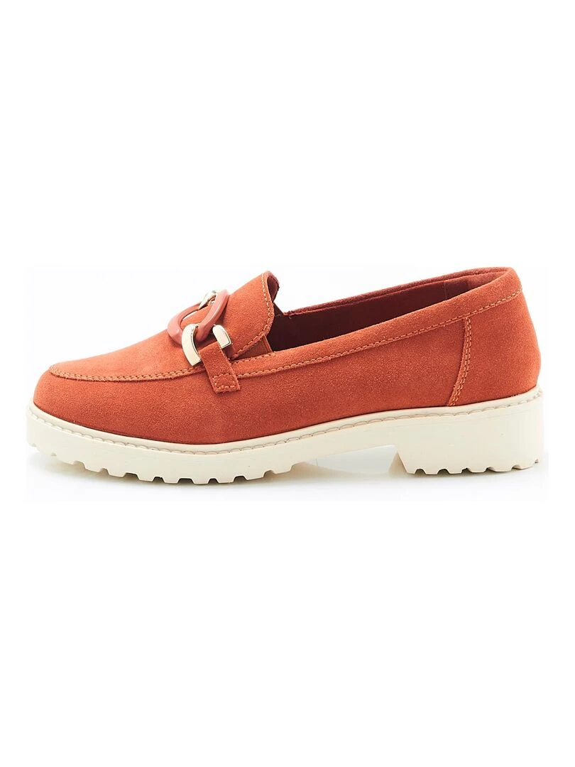 Mocassins crantés avec chaînette Amortyl Damart Abricot
