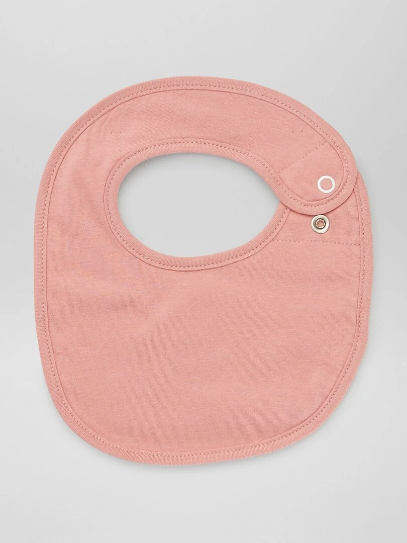 Lot de 3 bavoirs en jersey   Rose