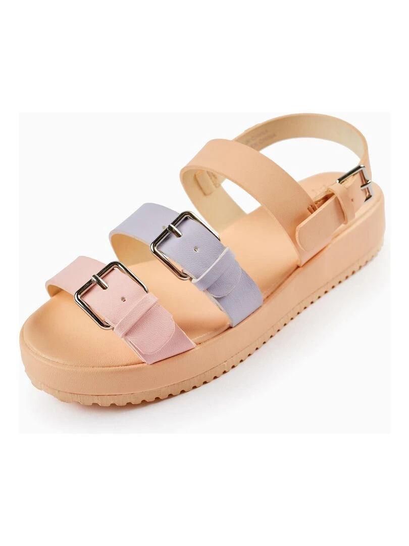 Sandales à brides pour fille  THE WAVE TRIBE   Rose clair