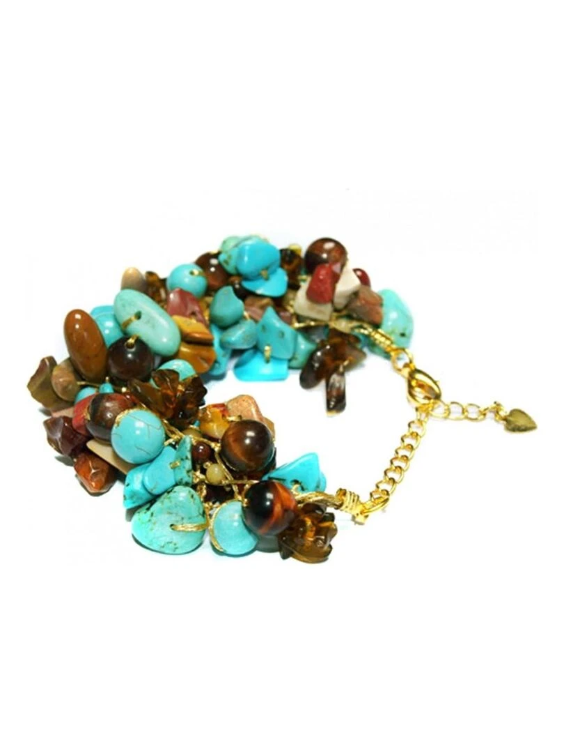 Bracelet fil doré et pierres Bijoucolor Argent