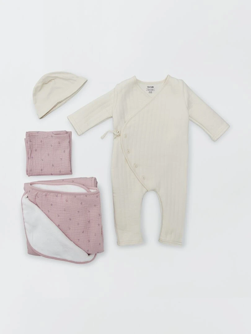 Box de naissance 'Welcome Baby' 4 pièces Mixte Lila