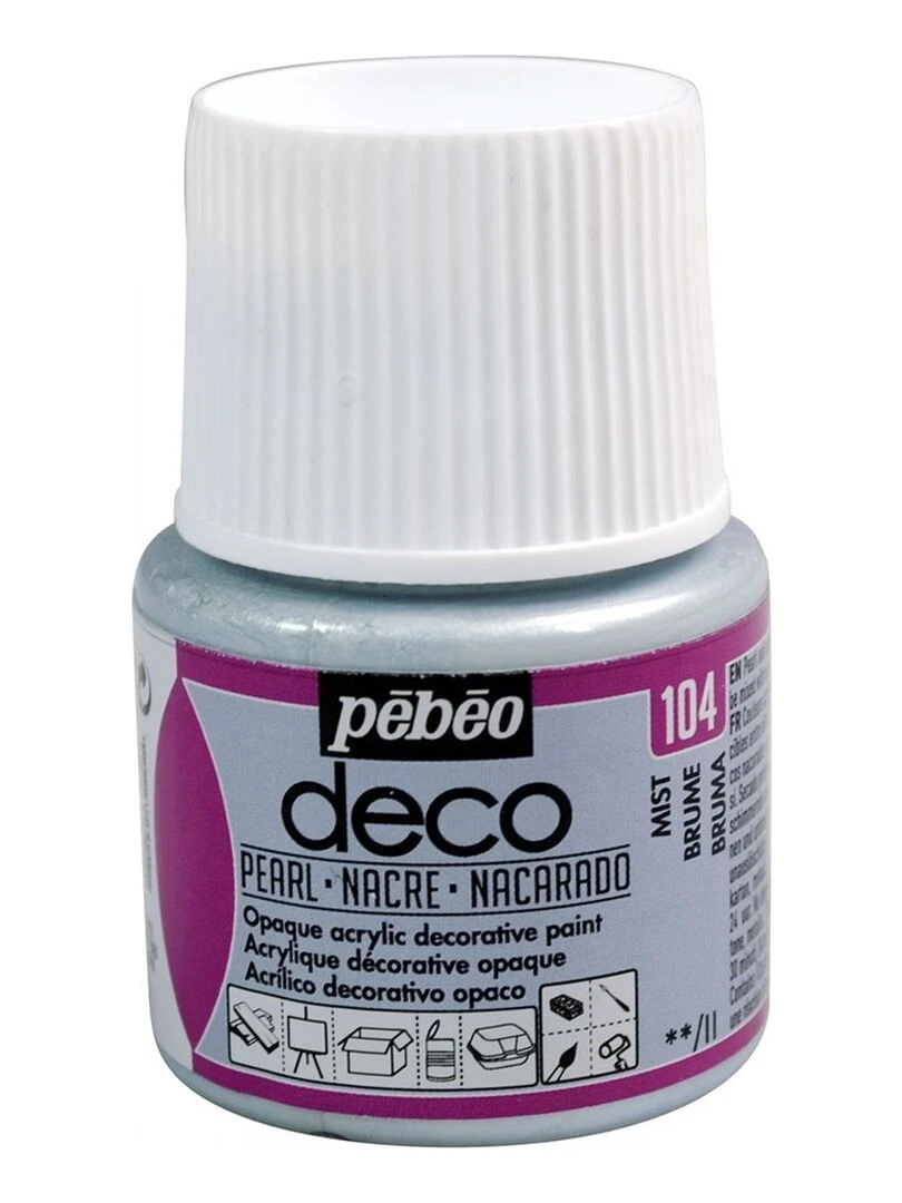 Peinture acrylique opaque nacrée   Brume   45 ml   N/A