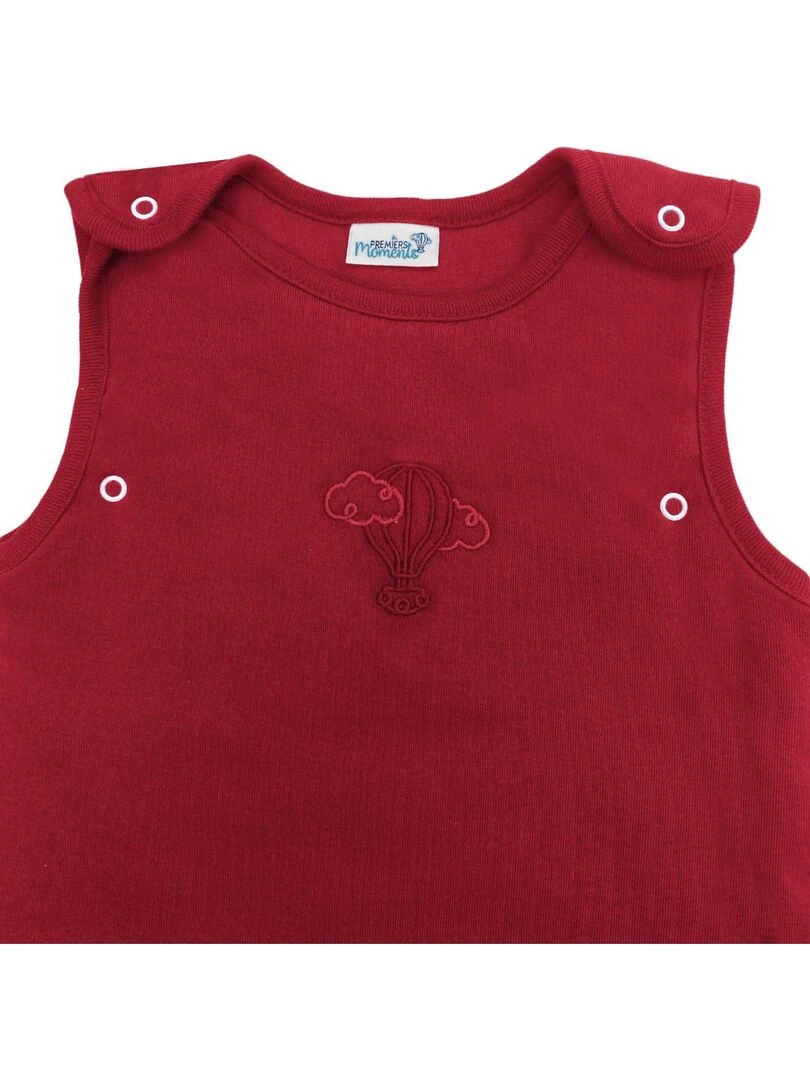 Gigoteuse Mi saison Évolutive 3 6 mois en Coton Bio Cerise   Bordeaux