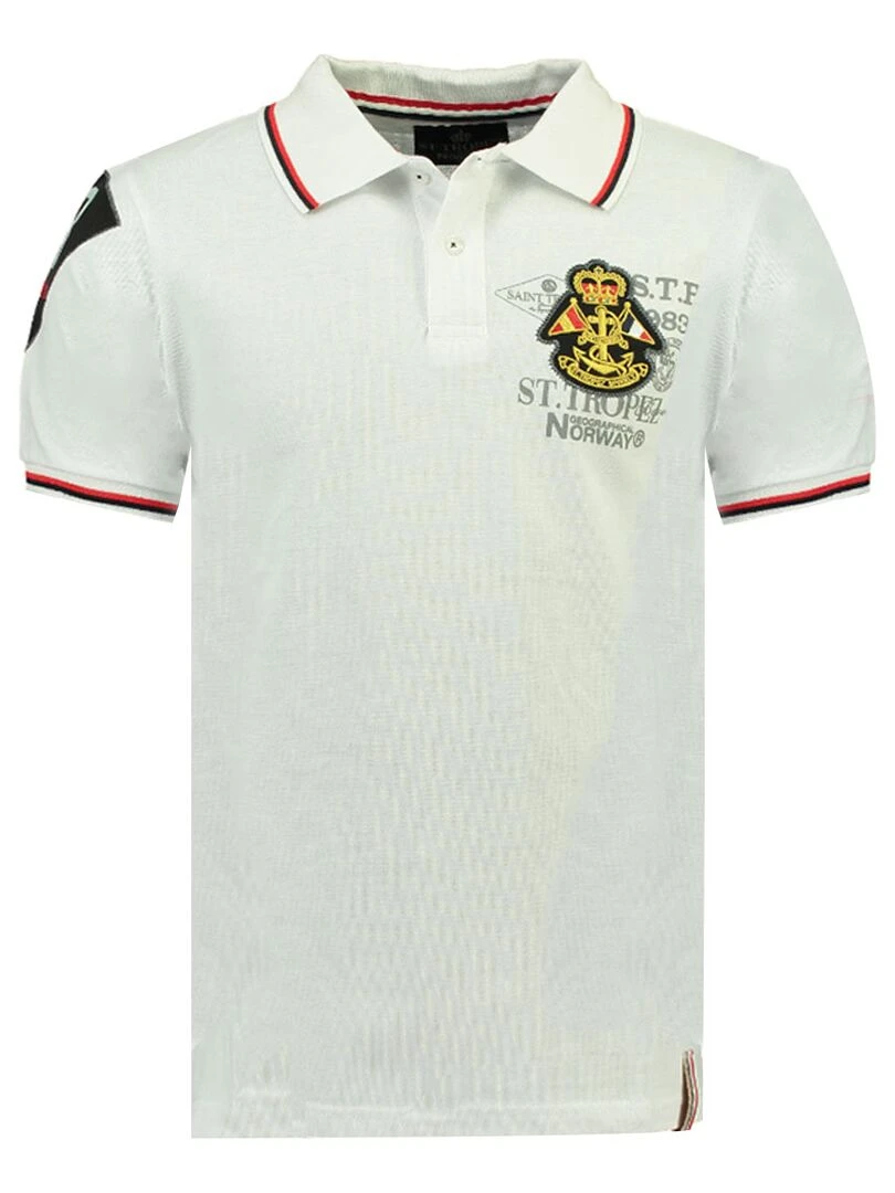 Polos 'Geographical Norway' 'Kollobriere Ss Men' Blanc