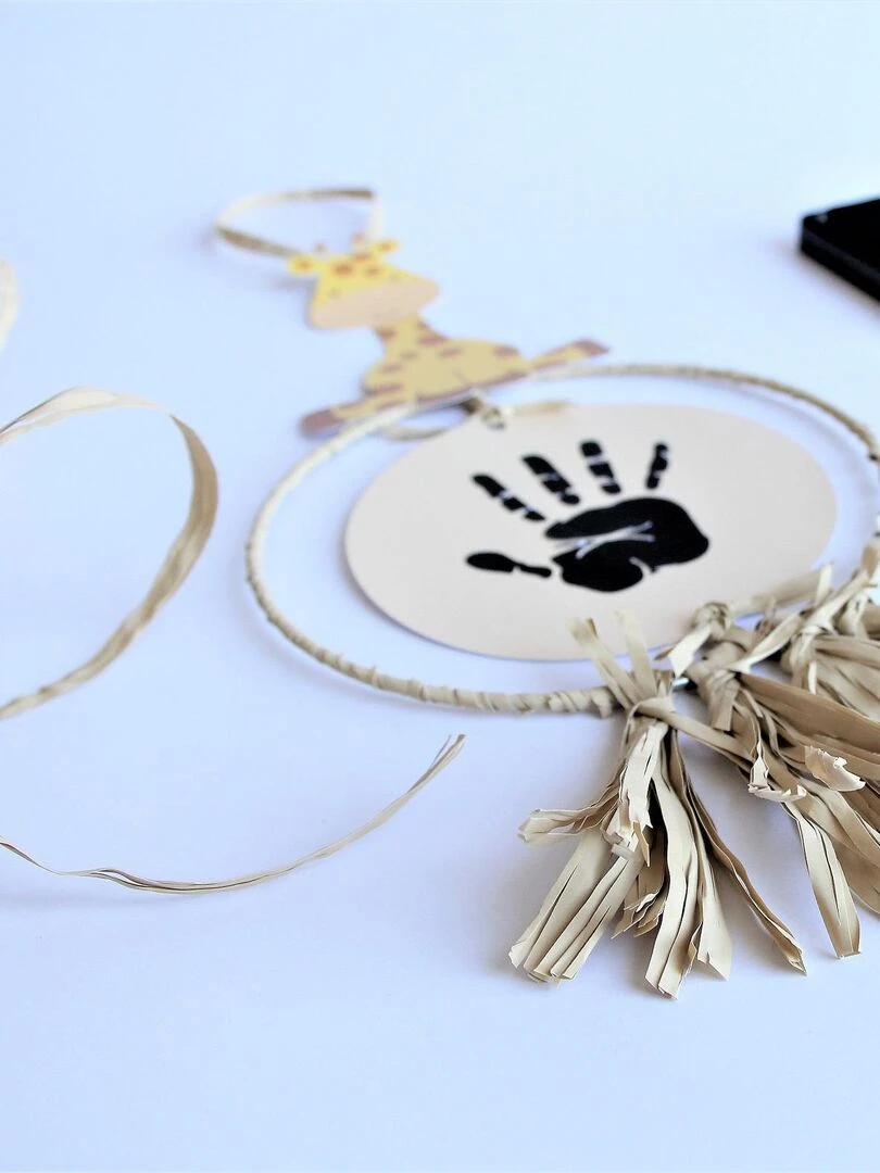 Kit à Empreinte Bébé Nature Décoration Murale Animaux Beige