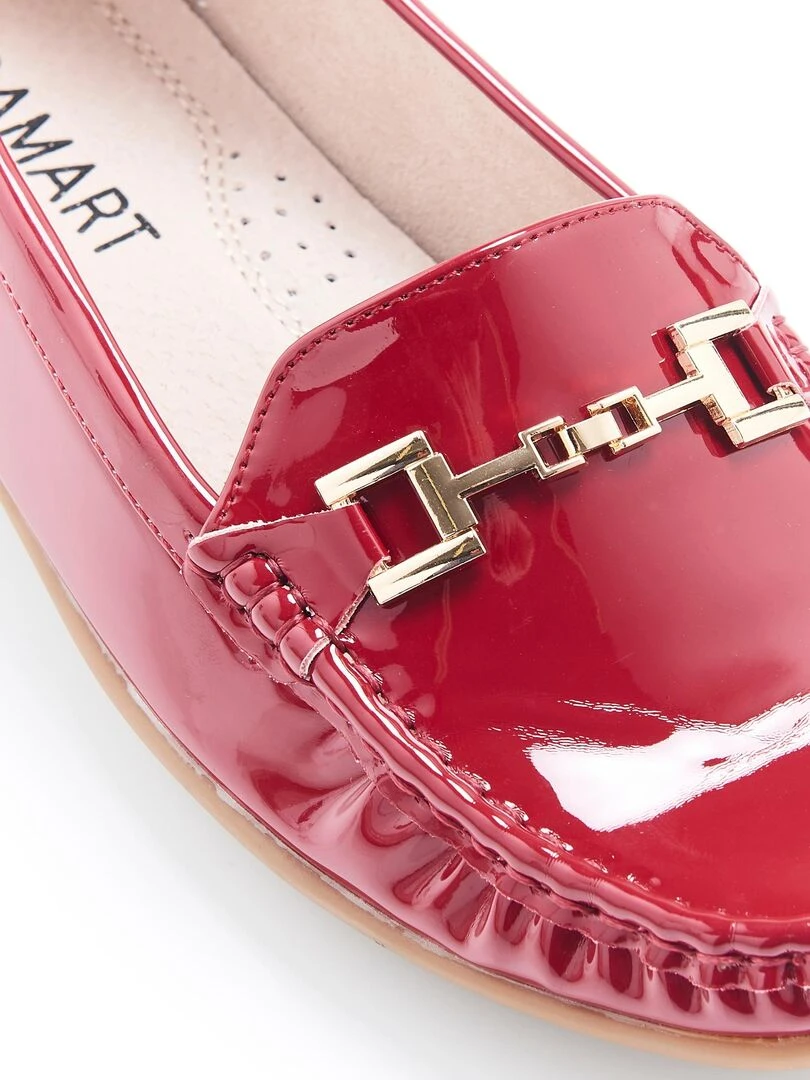 Mocassins avec boucle fantaisie   Damart   Rouge
