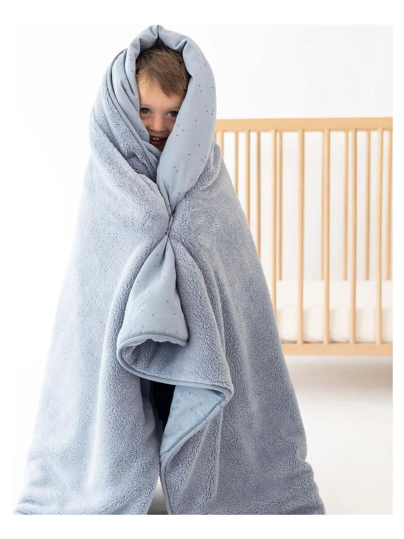 Bemini Couverture Softy jersey   Bleu gris