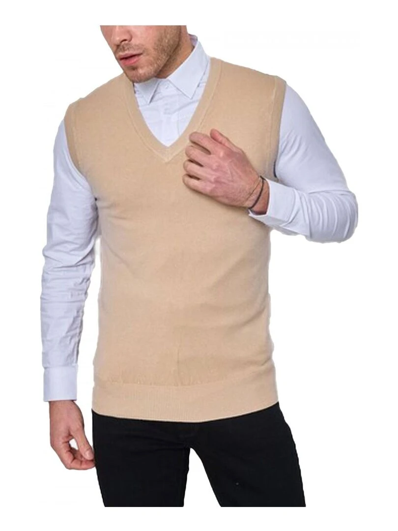 Pull debardeur Kebello Beige