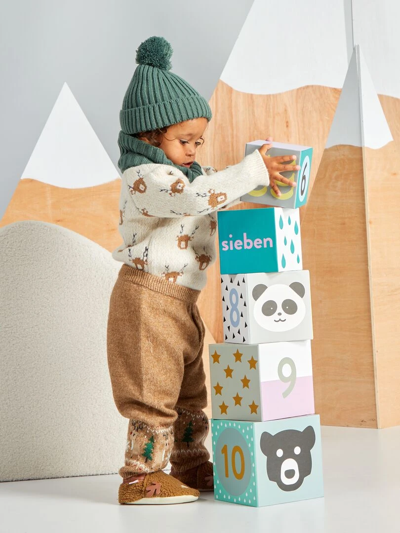 Pull de Noël avec motif fantaisie Beige