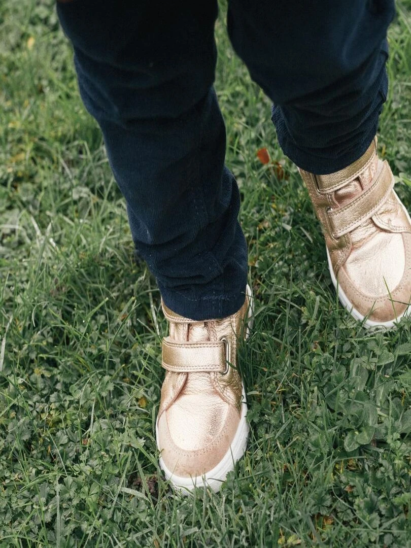 Baskets cuir Sneacky   Rose