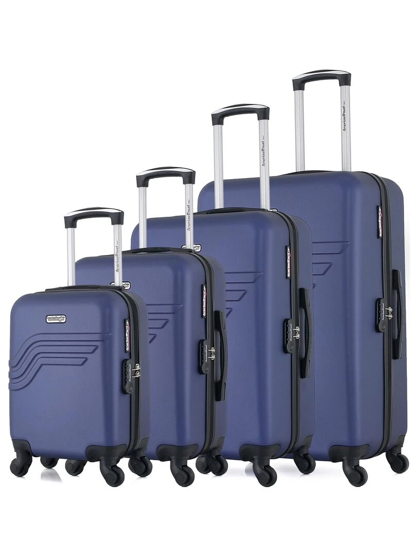 AMERICAN TRAVEL SET DE 4 QUEENS M Bleu marine