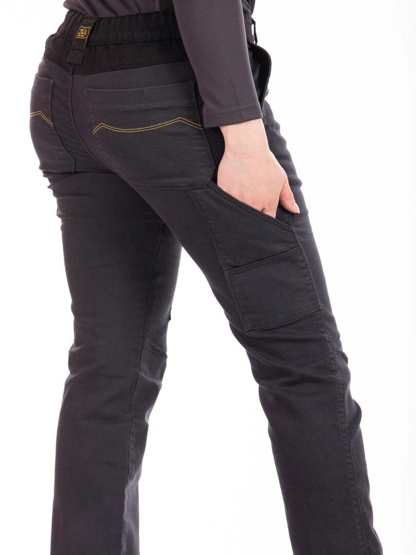 Pantalon de travail multi poches stretch BETTYC 'Rica Lewis'   gris anthracite